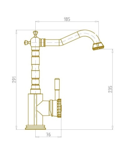 Смеситель для кухни Bronze De Luxe Windsor 10107К