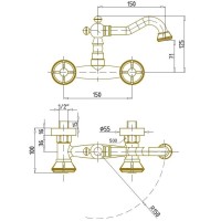 Смеситель для кухни Bronze De Luxe Royal 10116