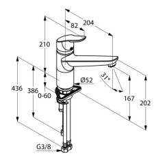 Смеситель для кухни Kludi Objekta 325750575