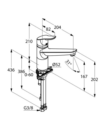 Смеситель для кухни Kludi Objekta 325750575