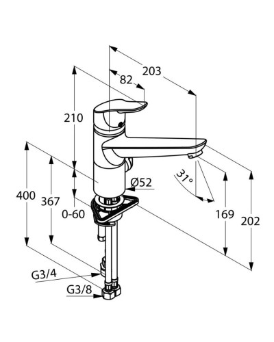Смеситель для кухни Kludi Objekta 325760575
