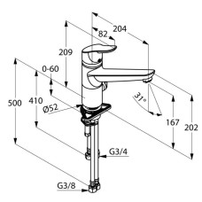 Смеситель для кухни Kludi Objekta 325770575
