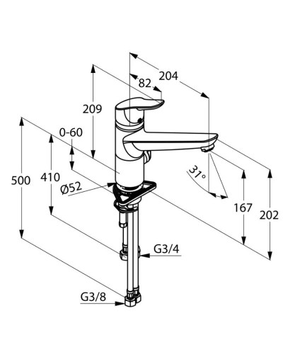 Смеситель для кухни Kludi Objekta 325770575