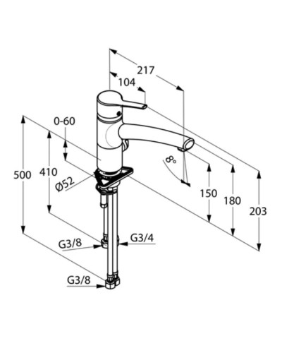 Смеситель для кухни Kludi Trendo 335770575