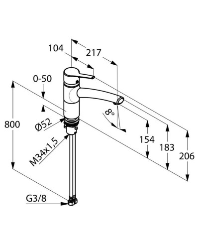 Смеситель для кухни Kludi Trendo 335780575