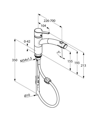 Смеситель для кухни Kludi Trendo 335810575