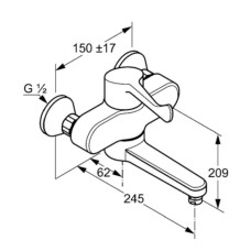 Смеситель для кухни Kludi Medi Care 349200524