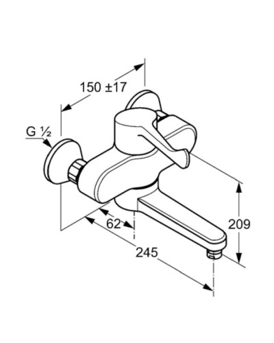 Смеситель для кухни Kludi Medi Care 349200524