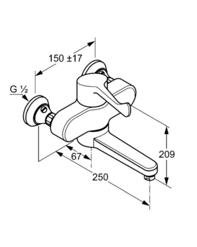 Смеситель для кухни Kludi Medi Care 349210524