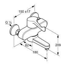 Смеситель для кухни Kludi Medi Care 349220524