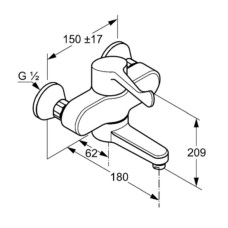 Смеситель для кухни Kludi Medi Care 349220524