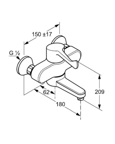 Смеситель для кухни Kludi Medi Care 349220524