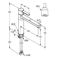 Смеситель для кухни Kludi Zenta 389738675