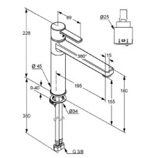 Смеситель для кухни Kludi Zenta 389738675
