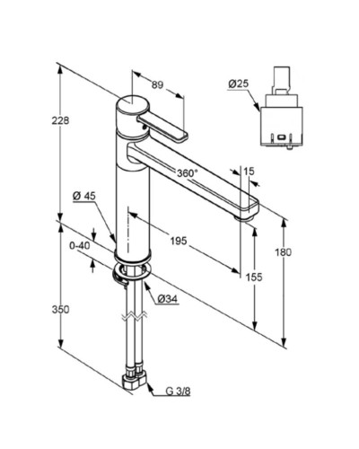 Смеситель для кухни Kludi Zenta 389738675