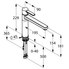 Смеситель для кухни Kludi Zenta 389790575