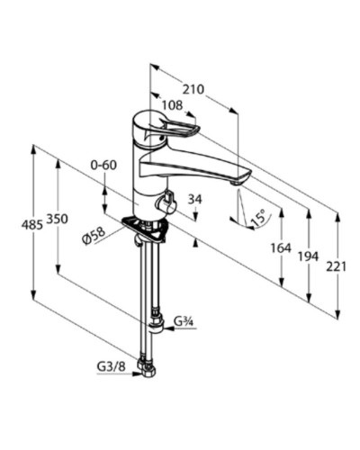 Смеситель для кухни Kludi MX 399070562