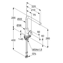Смеситель для кухни Klud L-ine S 408030575