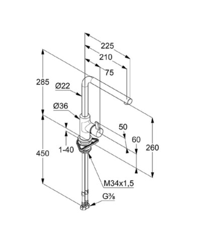 Смеситель для кухни Klud L-ine S 408030575