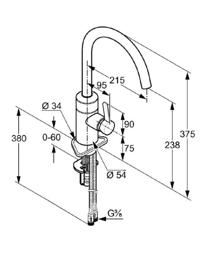 Смеситель для кухни электронный Kludi E-go 422000575