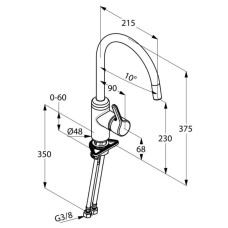 Смеситель для кухни Kludi Bingo Star 428030578