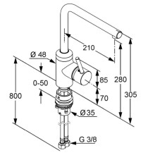 Смеситель для кухни Kludi L-ine 428170577