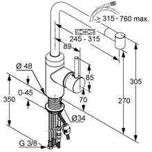 Смеситель для кухни Kludi L-ine 428210577
