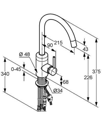 Смеситель для кухни Kludi Bozz 428510576