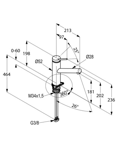 Смеситель для кухни Kludi Tangenta 44904F875