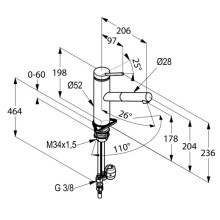 Смеситель для кухни Kludi Tangenta 44991F875