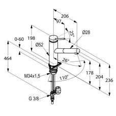 Смеситель для кухни Kludi Tangenta 44991F875