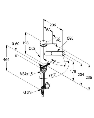 Смеситель для кухни Kludi Tangenta 44991F875
