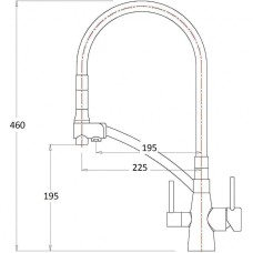Смеситель для кухни ZorG Sanitary ZR 338-8 YF SATIN Сатин Белый