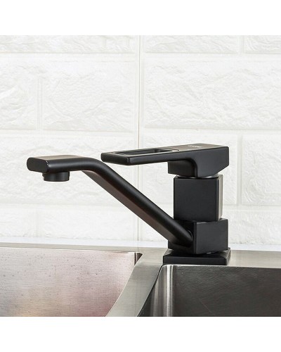 Смеситель для кухни Gappo G17-6 G4517-6 Черный матовый