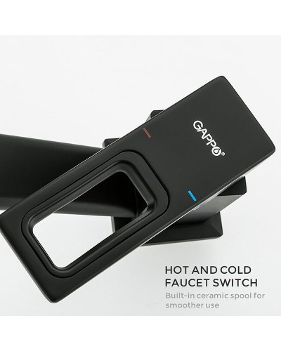 Смеситель для кухни Gappo G17-6 G4517-6 Черный матовый