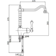 Смеситель для кухни Cezares Margot MARGOT-LLM2-02-Bi Бронза