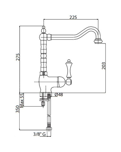 Смеситель для кухни Cezares Margot MARGOT-LLM2-02-Bi Бронза
