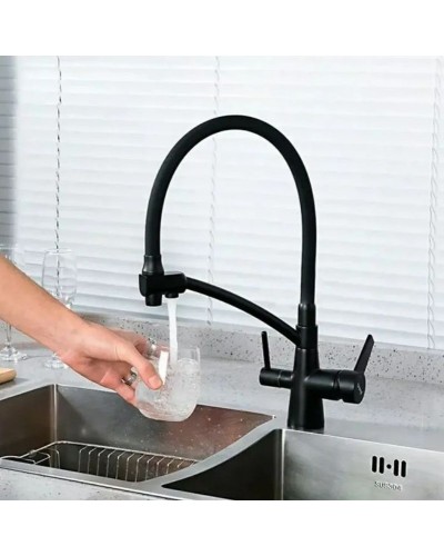 Смеситель для кухни Haiba HB76855-7 Черный матовый