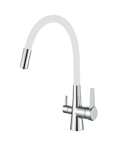 Смеситель для кухни Haiba HB76858-8 Хром Белый