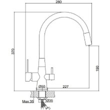 Смеситель для кухни Haiba HB76859-7 Черный матовый