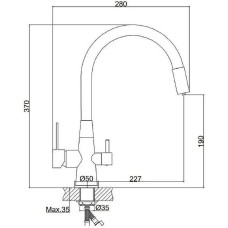 Смеситель для кухни Haiba HB76859-7 Черный матовый