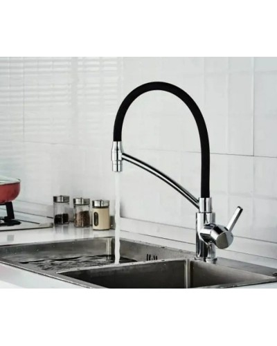 Смеситель для кухни Haiba HB73643-7 Хром Черный