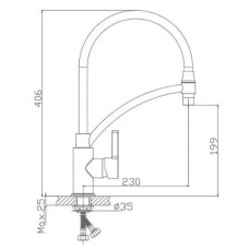 Смеситель для кухни Haiba HB73643-8 Хром Белый