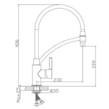 Смеситель для кухни Haiba HB73643-3 Хром Серый