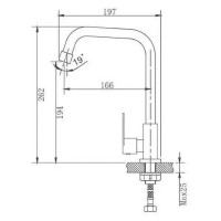 Кран для одного типа воды Haiba HB4182 Нержавеющая сталь