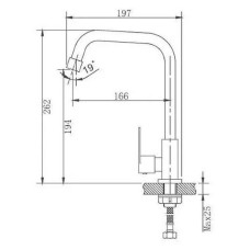 Кран для одного типа воды Haiba HB4182 Нержавеющая сталь