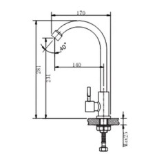 Кран для одного типа воды Haiba HB4183 Нержавеющая сталь