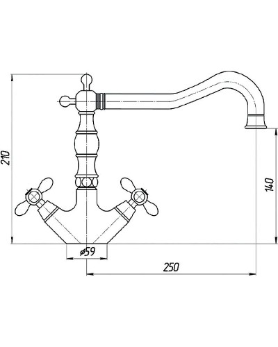 Смеситель для кухни Migliore Princeton Plus 18277 Золото