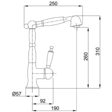 Смеситель для кухни Migliore Oxford 18197 Бронза
