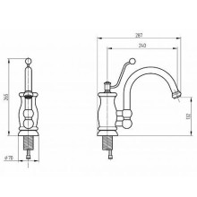 Смеситель для кухни Migliore Vivaldi 18211 Бронза